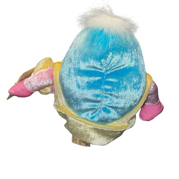 Vintage Dan Dee Plush Easter Egg Humpty Dumpty Nursery Baby Shower Gift Blue 9” - Picture 4 of 13